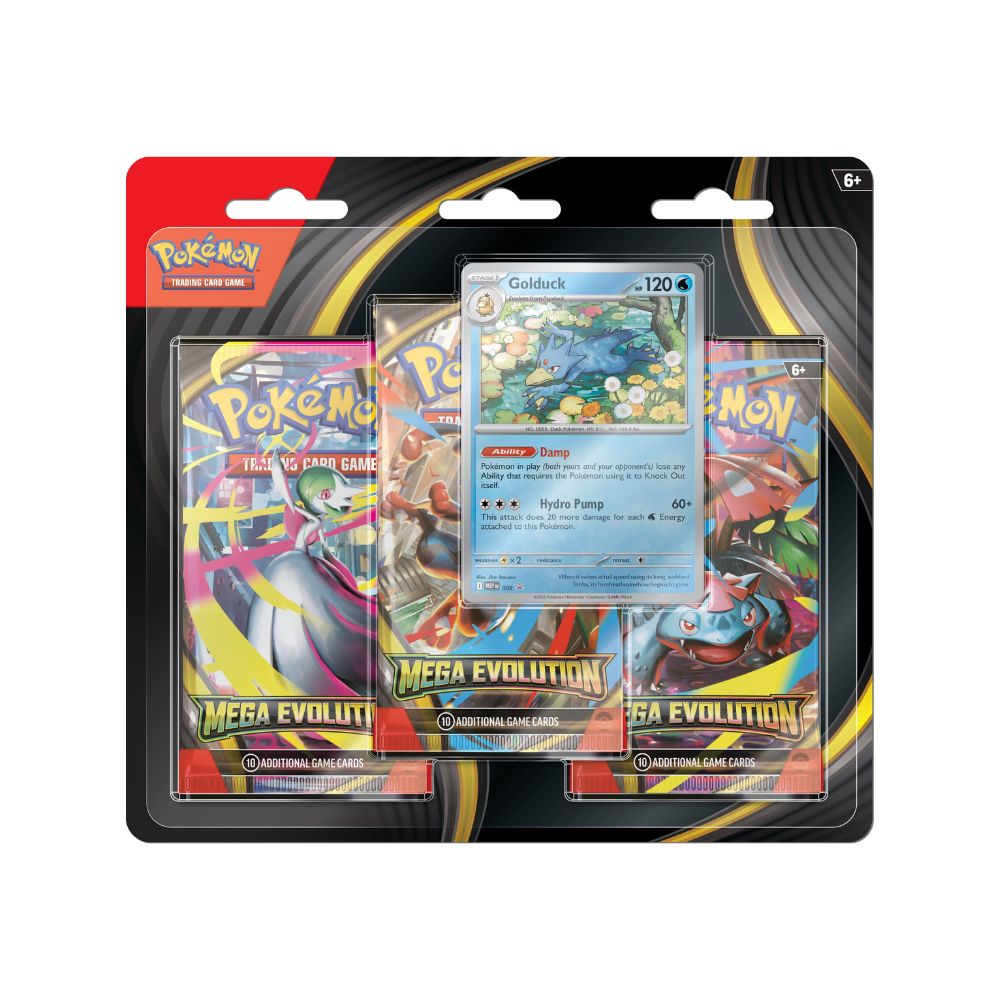 Pokemon Mega Evolution 3 Pack Blister (Golduck)
