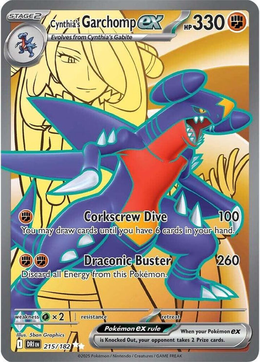 Cynthia's Garchomp ex (215/182 DRI) - EN (Damaged)