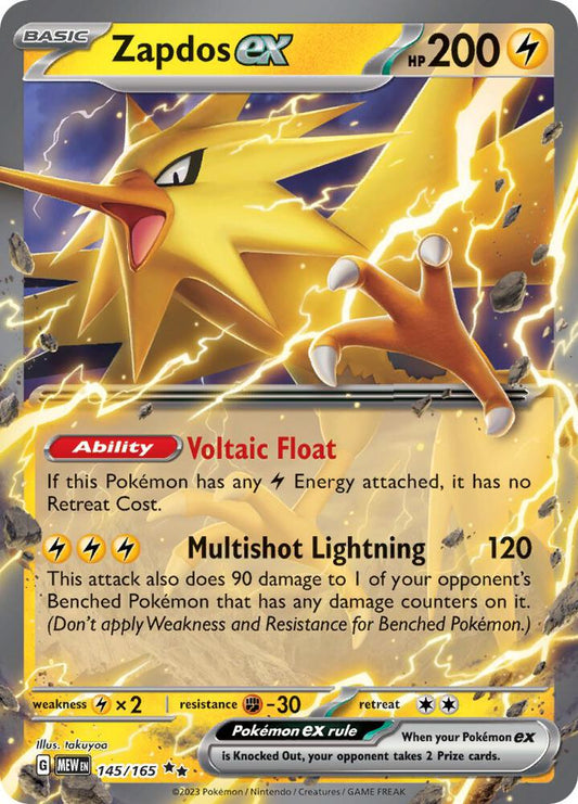 Zapdos ex (145/165 MEW) - EN